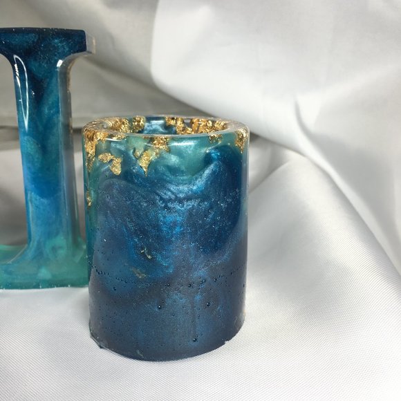 Resin Love Sign  2 matching Votive Candle Holders - Picture 3 of 12